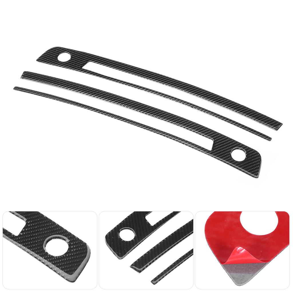 2 st Kolfiber Central Kontroll Instrumentbräda Utloppsdekor Fram Luftkonditioneringsventil Dekoration Passar för Subaru BRZ 13‑20