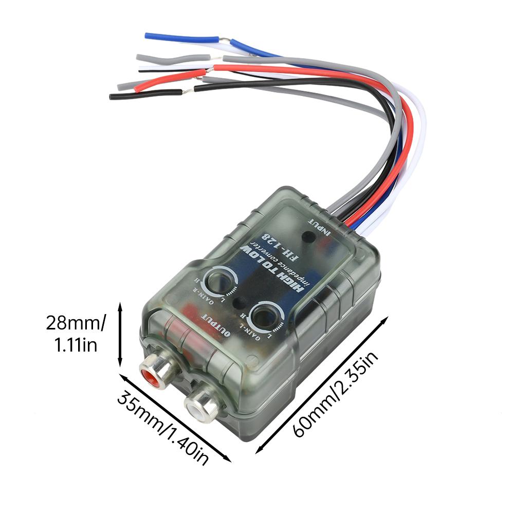 High-performance Car Stereo Speak Hi-Low Converter Module RCA Adapter Quick-Connection for Car Audio Accessories