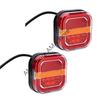 X7JF 2pcs Trailer LED Tail Number Plate Light Rear Reverse Brake Stop Lamp