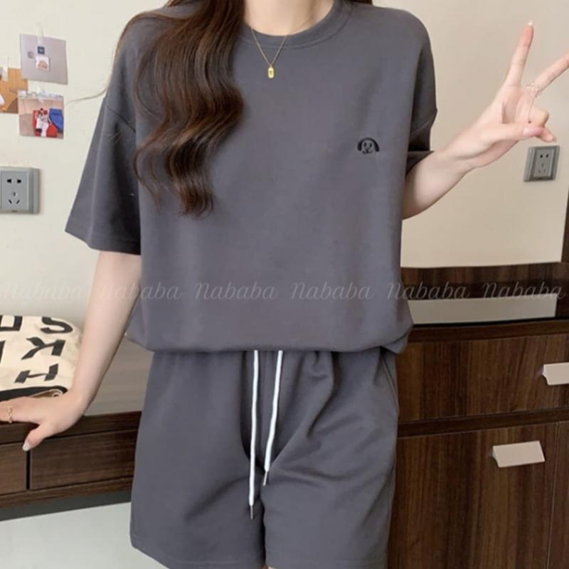Navava Women Training Short Sleeve Shorts Two Piece Set Nt2340