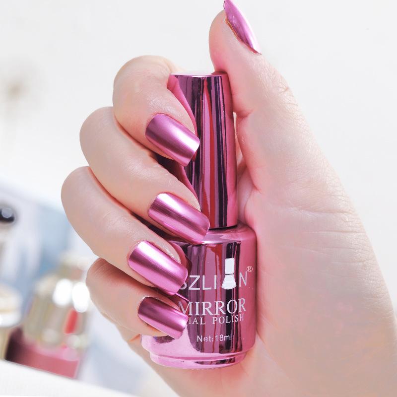 Women Quick Drying Lasting Metallic Mirror Effect Nail Art Polish Varnish Tool Manicure Gift