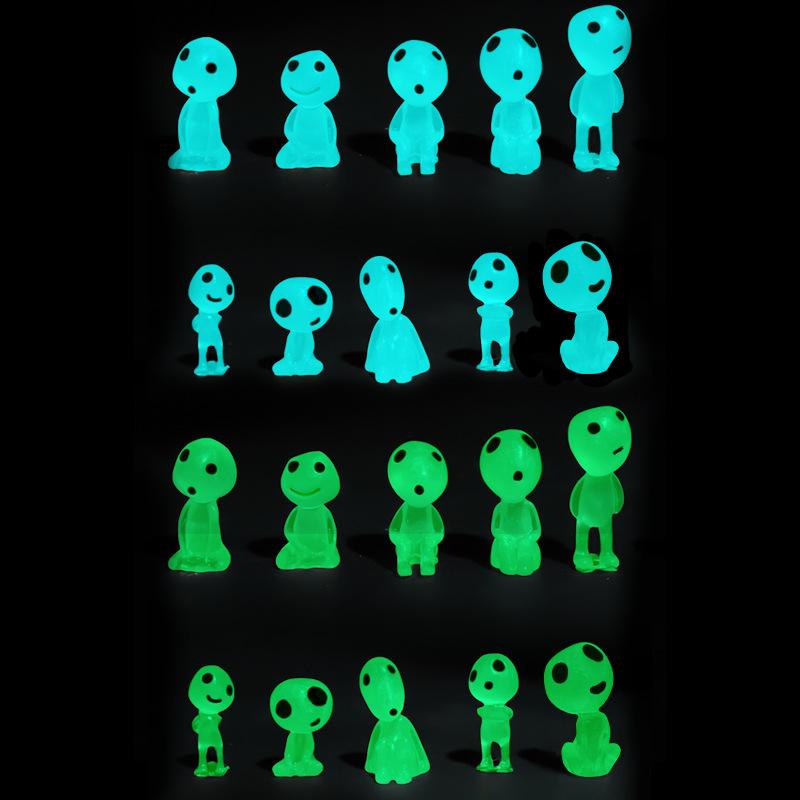 10Pcs Luminous Elves Cute Fairy Garden Miniature Alien Decor For Aquarium Diy Terrarium Crafts Halloween Outdoor Decorations