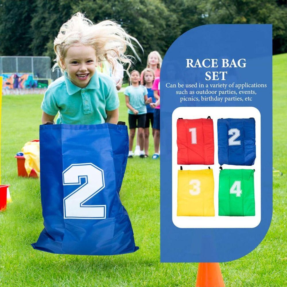 4pcs Colorful Kids Field Race Bag Foldable Kangaroo Jumping Bag  Interactive Sense Training