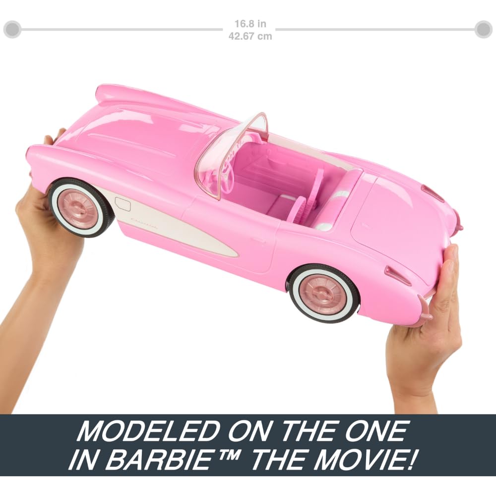 Hot Wheels RC Barbie Toy Car от Barbie The Holds 2 Barbie Trunk Opens for Storage Corvette, фильм с дистанционным управлением на батарейках, куклы,
