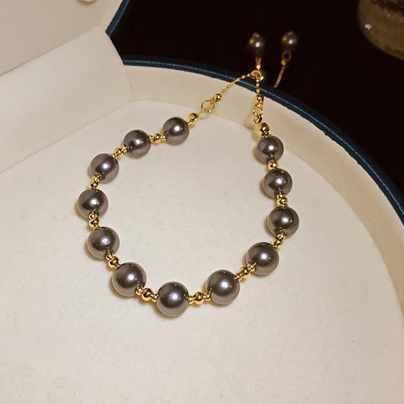 Women's Bracelet Retro Pearl Geometric Adjustable Bracelet New Versatile Bracelet Fashion Temperament Hand Accessory Girl Party Birthday Jewelry Gift