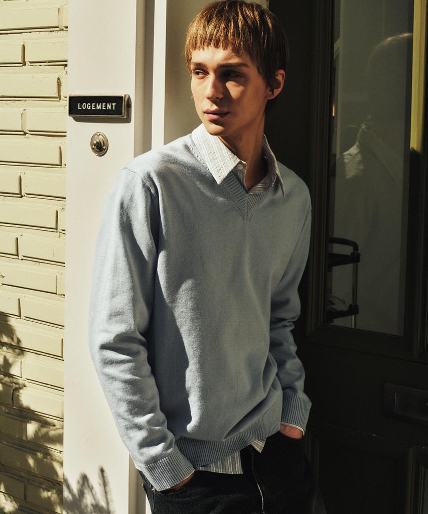 Wednesday Oasis Always Washable V-Neck Knit_Sky Blue(Wc25-Kn01)