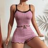 Zomer nieuwe Europese mooie damespyjama dames bretels shorts kant sexy pak dames homewear