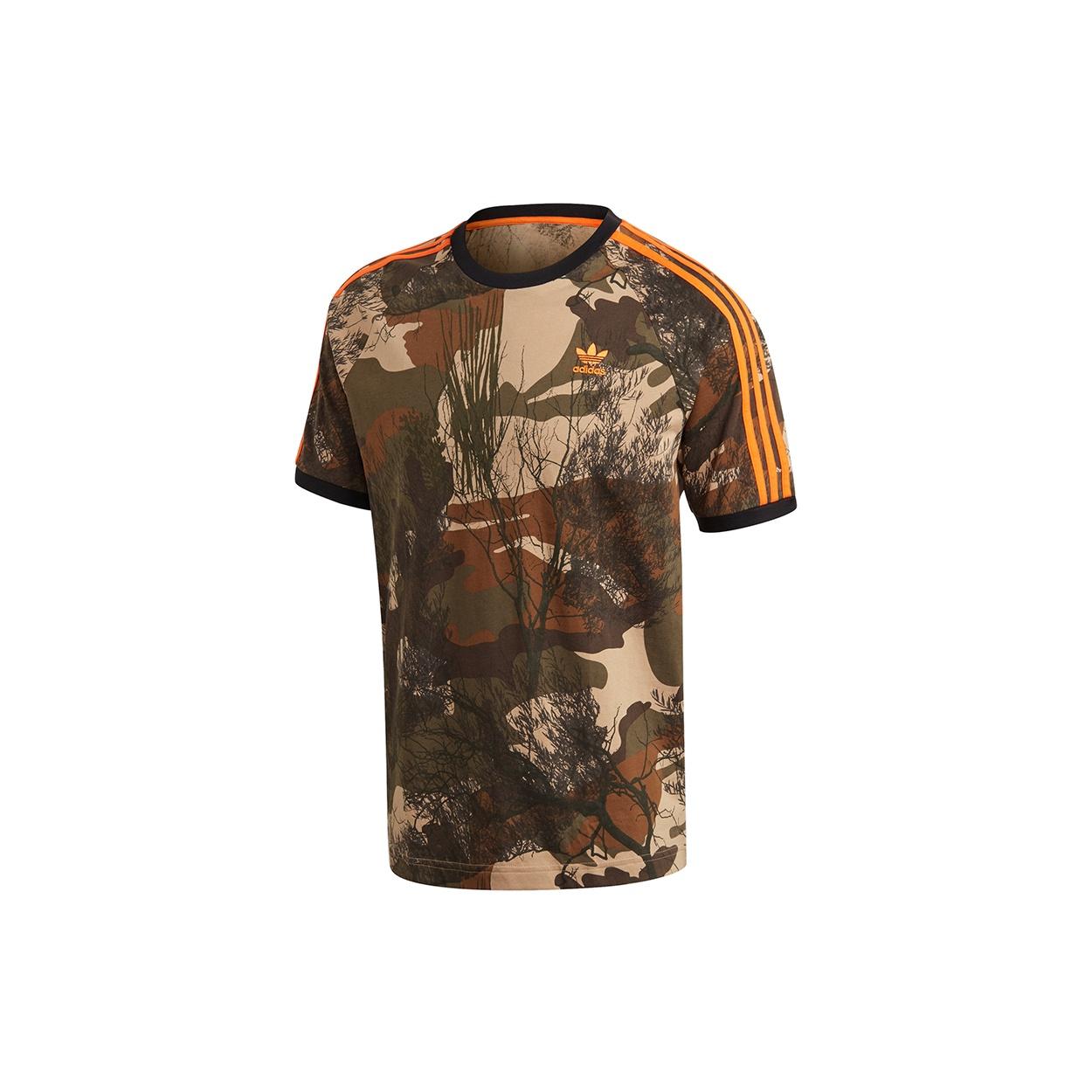 adidas originals Camo Aop Tee Camouflage Printing Stripe Sports Short Sleeve Brown Men s GD5950 S