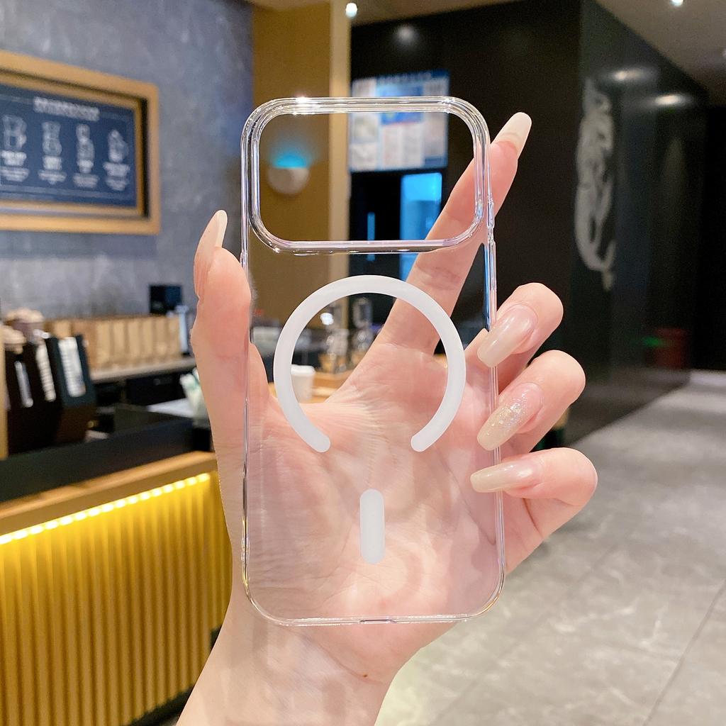 Acrylic Clear Plastic Ultra Thin For Magsafe Case for iPhone 17 Air 16 15 14 Plus 13 12 11 Pro Max Camera Protect Cover