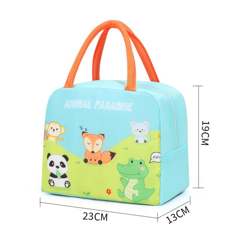 3D Cartoon Insulated Bento Lunch Bag with Thickened Aluminum Foil