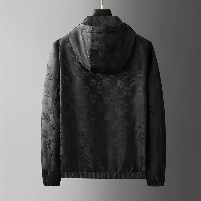 2025 Trendige Europäische Herren Jacquard Kapuzenjacke - Dunkles Muster Freizeitmantel