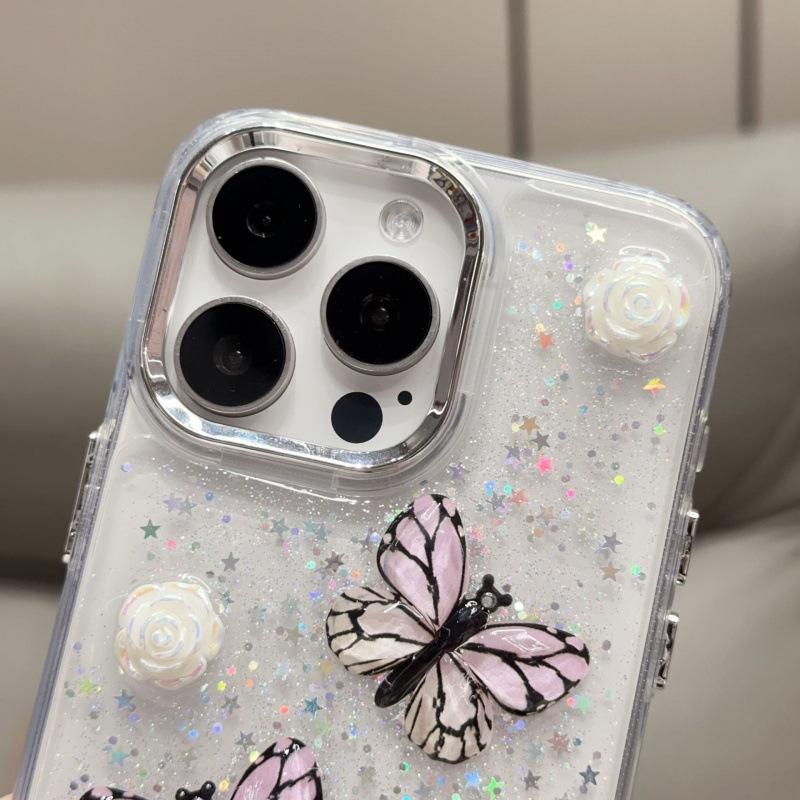 Epoxy Three-dimensional Crystal Butterfly S11ultra/s11 Mobile Phone Case On Samsung A11/A11 Transparent S11FE