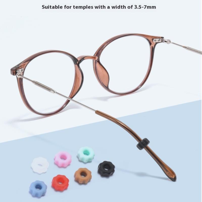 5Pairs Silicone Flower Anti Slip Ear Hook Eyeglass Eyewear Accessories Eye Glasses Grip Fixed Rings Spectacle Temple Tip Holder