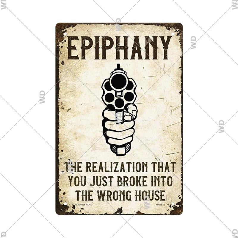 Warning Tin Sign Private Property Gun No Trespassing  Retro Vintage Plaque Danger Vedio Safety Home Door Street Bar Wall Decor