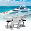 Strong 316 Stainless Steel Boat Dock Cleat Including Rectangular Backing Plate For Firm Installation