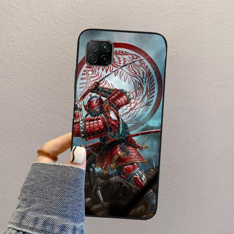Japan Ninja Samurai Red Sun For Huawei Nova Y70 Y90 Y60 Y73 Y72 Y61 Y91 12s 12i 11i 8i 9 10 SE P40 Lite P60 P30 Pro Case
