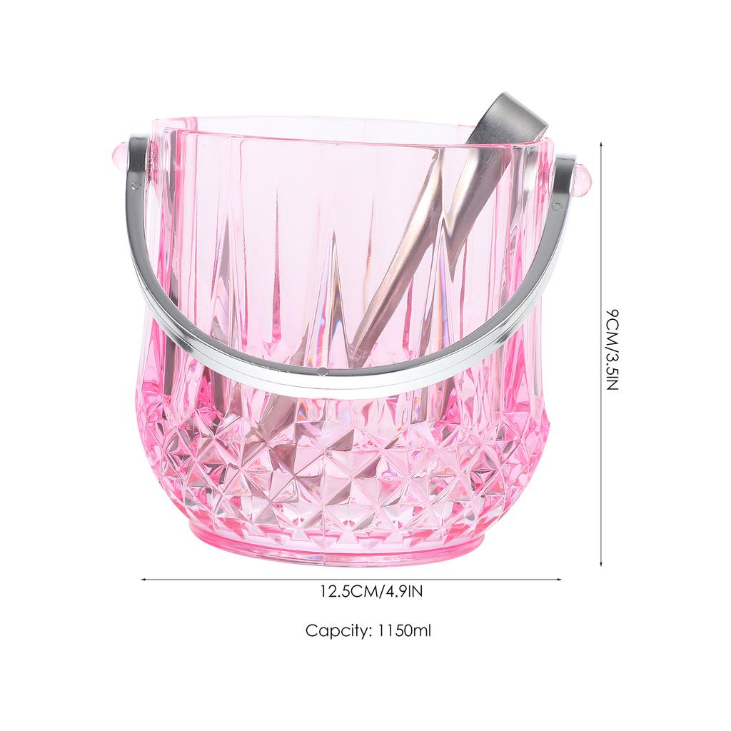 Home Party Kleine Eis Eimer Clip Set KTV Mehrweg Halter mit Deckel Bier Kunststoff Behälter Bar Cube