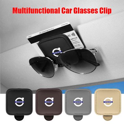1 Peça Clipe de Couro para Óculos de Carro Porta-Óculos de Sol para Para-sol Fixador para Xc60 V50 V40 Xc90 S40 S60 S60 V90 V60 S90 Xc40