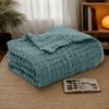 Natural Cotton Muslin Blanket Summer Cool Soft Bed Cover Thin Comfortable Portable Travel Blanket Bedding Bath Towel Picnic Pads