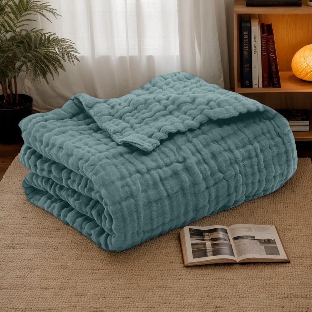 Natural Cotton Muslin Blanket Summer Cool Soft Bed Cover Thin Comfortable Portable Travel Blanket Bedding Bath Towel Picnic Pads