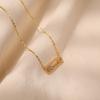 Collier Minimaliste Géométrique en Zirconium Chaîne Plaqué Or 18 Carats Choker Pour Femmes