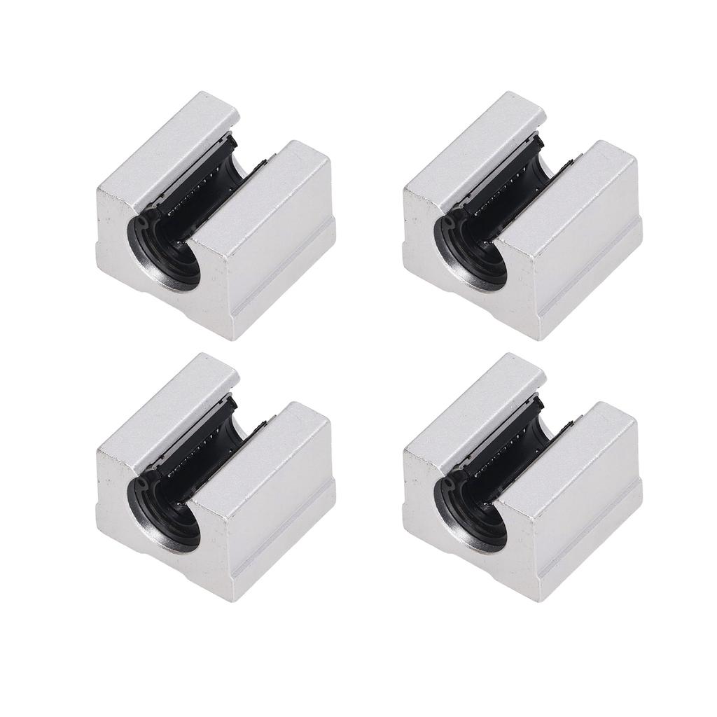 4 Pcs Linear Bearing Slide Block SBR12UU Aluminum Alloy Open Linear Bearing Slide Unit