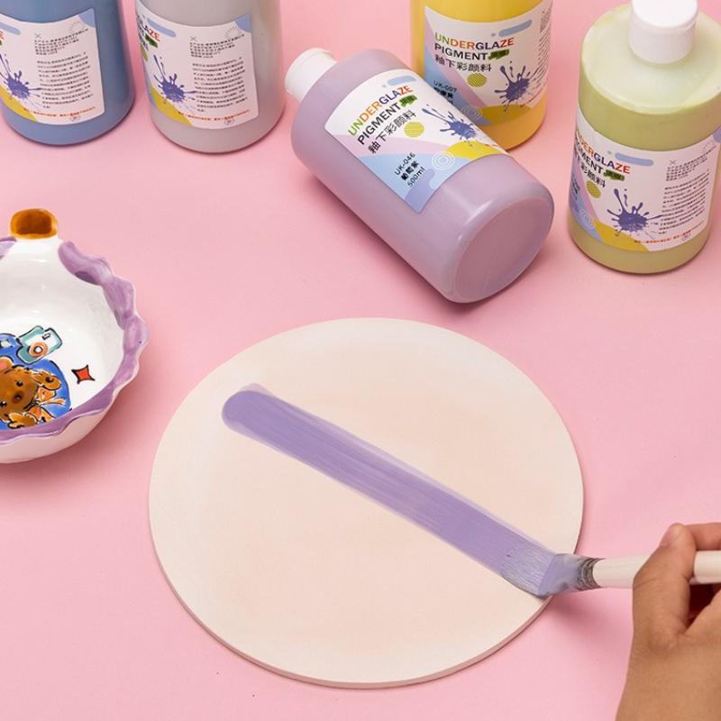 500ml Underglaze Color Concentrate Pottery Painted Pigment Strong Coverage Ceramic Bar Children's Hand-painted 1180-1250℃