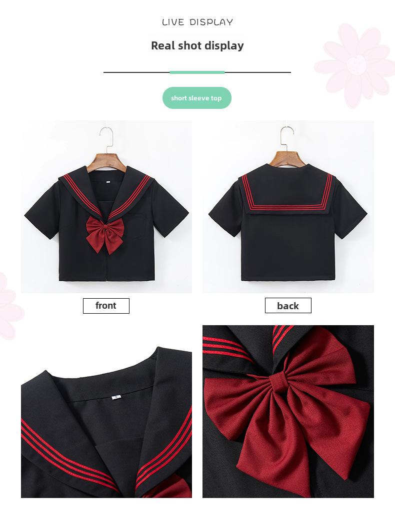 Echtes rotes JK Matrosenkleid mit Faltenrock
