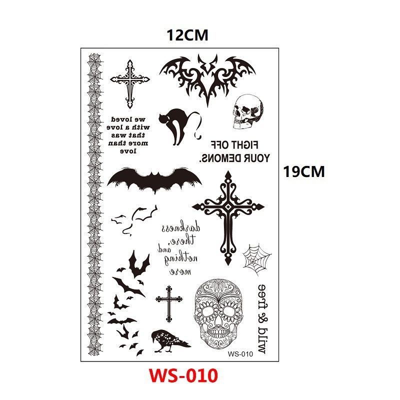 Halloween Spider Scar Funny Prank Simulation Temporary Disposable Tattoo Sticker