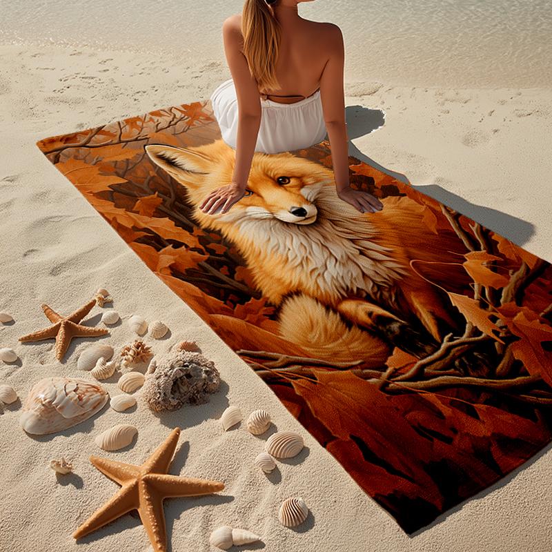 Raccoon And Fox Friendship Beach Towel, Super Soft Microfiber, Gift for Her/Him, Birthday, for Pool, Beach, Travel, Home Decor Fan gifts