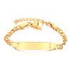 Bracelet Personnalisé au Nom Avec Initiales pour Garçon Fille, Gravure Gratuite Date ID Bracelet de Poignet Cadeau d'Anniversaire