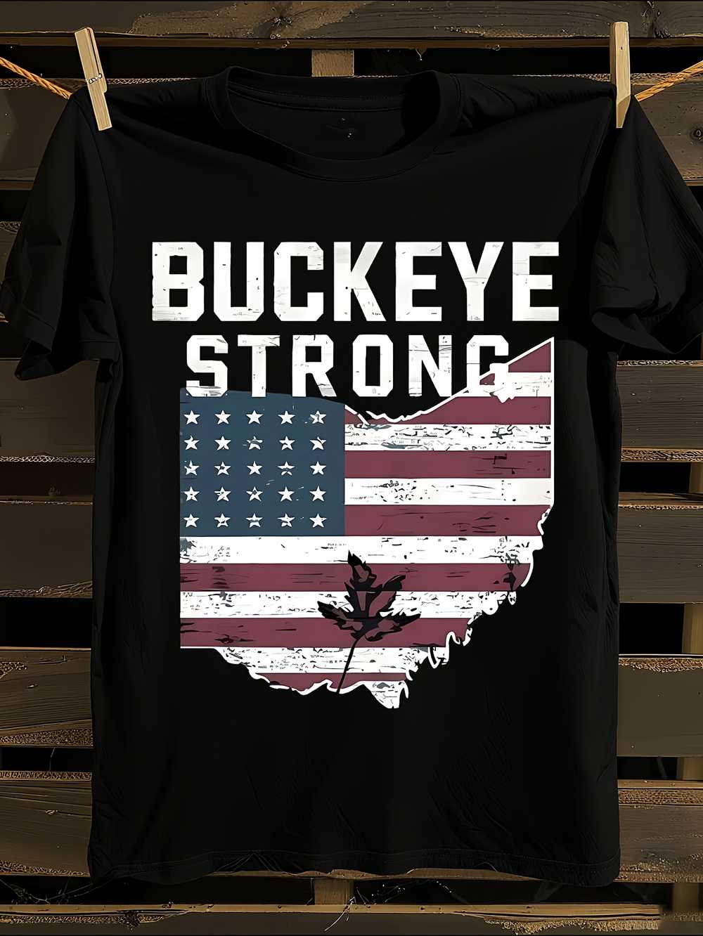 Ohio State Pride Buckeye Strong T-Shirt Mens Tshirt Womens Tshirts with Letters Print Short Sleeves T-Shirt Casual Street Tee Shirt Top S