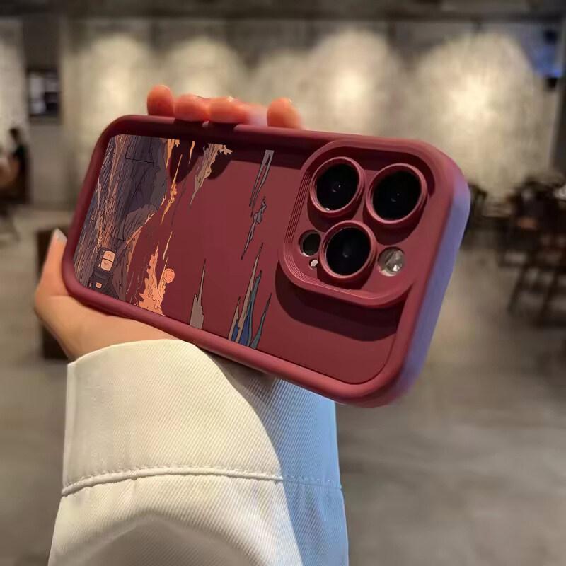 Anime Scenery Sunset Case for Samsung Galaxy M34 M31 M51 M30S M23 M16 M11 M15 F06 J4 J6 Plus J8 A02 S21 FE S20 Ultra Plus Cover