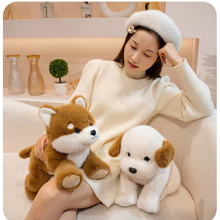 Highland White West Terrier Akita Plush Toy Cartoon Bag Decoration Gift Kids