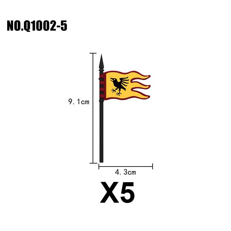 Military Building Blocks Medieval Solider Knights Accessories Shoulder Armor Model Vest Mount Flag Shield Horse Sword Bricks MOC