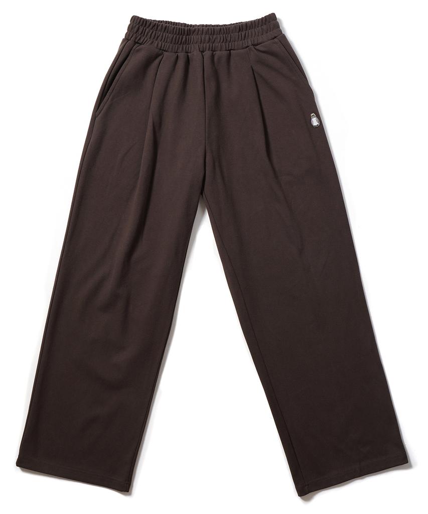 GAKKAI UNIONS Single-Pleat Wide Sweatpants Brown