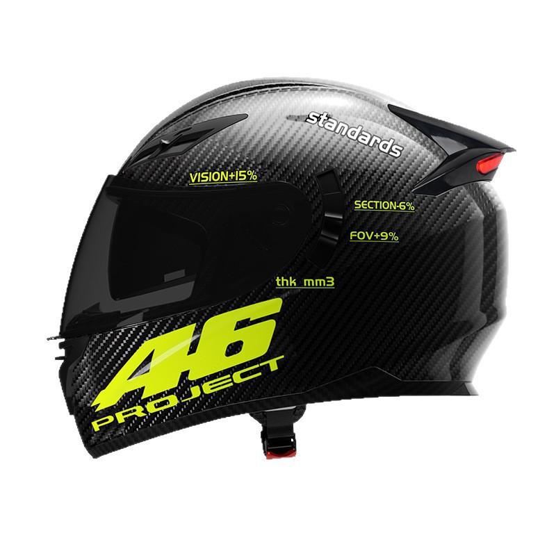 Universal Full Face Motorcycle Helmet With Smart Safety Tail Light Men Women All Season Riding