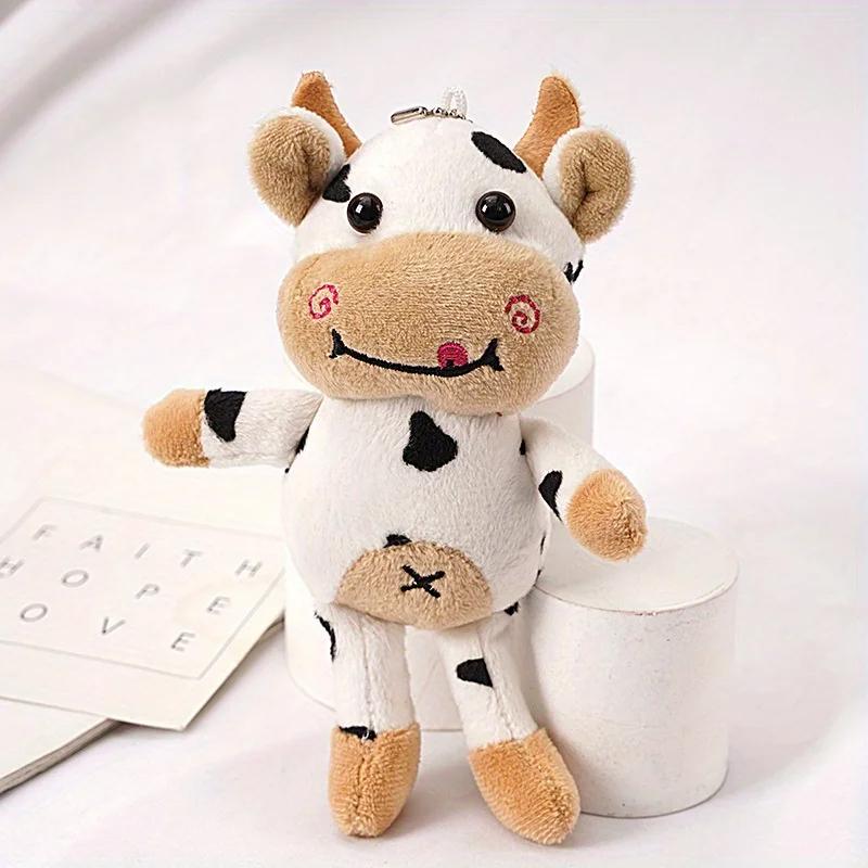 

15Cm Cute Milk Cow Plush Toy Animal Stuffed Doll Keyring Festival Birthday Gift Kawaii Decor Plush Keychain Toys For Boys Girls 15cm чёрный
