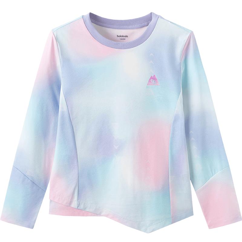 Balabala Girls Long-Sleeve Quick-Dry Anti-Bacterial T-Shirt 130