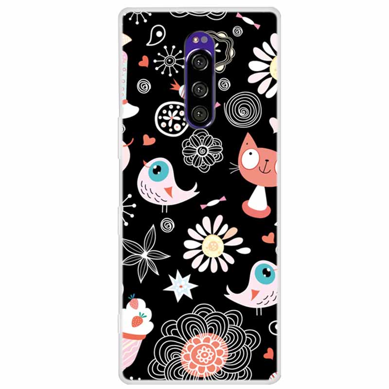 Funda de Silicona Suave para Sony Xperia 1 Funda Moda Transparente Fundas de Teléfono Tigre para Sony Xperia1 XZ4 SO-03L SOV40 J8110 Coque Parachoques