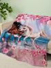 Flannel Pastoral Animal Horse Blanket Crystal Fleece Blanket Spring and Autumn