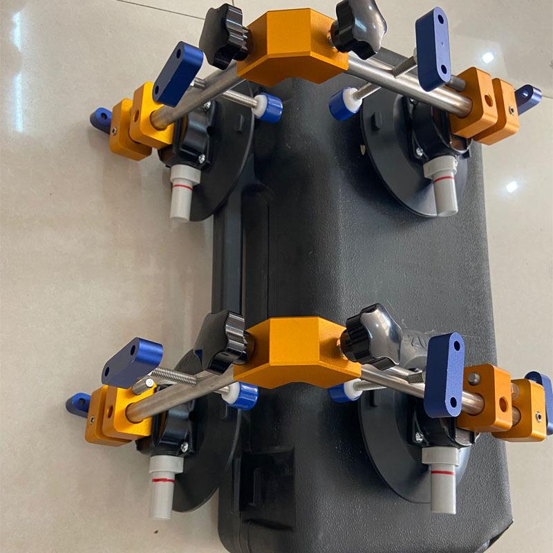 6-inch Double Suction Cup Stone Slab Marble Countertop Fixer with 90° Boxed Joint