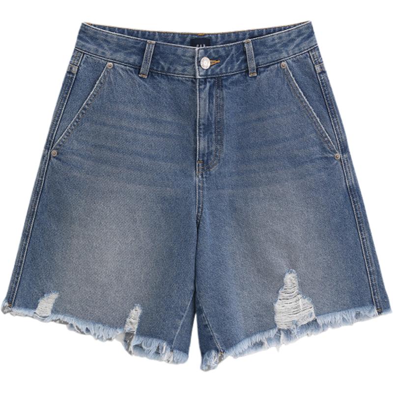 GAP Women s Vintage Washed Ripped Denim Shorts 27