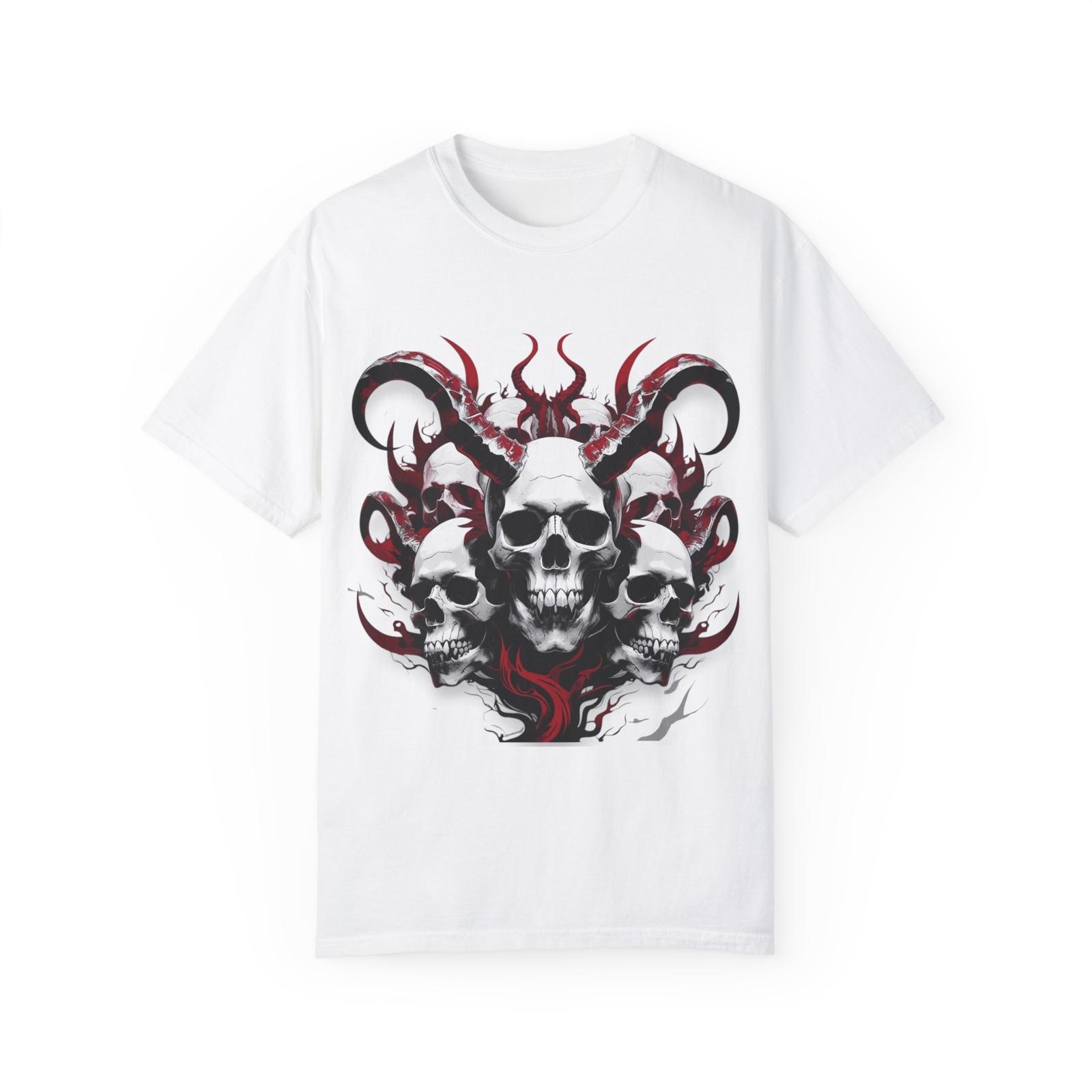 Heavy Metal Gothic Skulls T-Shirt, Unisex Graphic Tee, Edgy Apparel S разноцветный