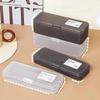 Multi-Functional Plastic Storage Box Large-Capacity Transparent Pen Box Stackable Pencil Case Gift