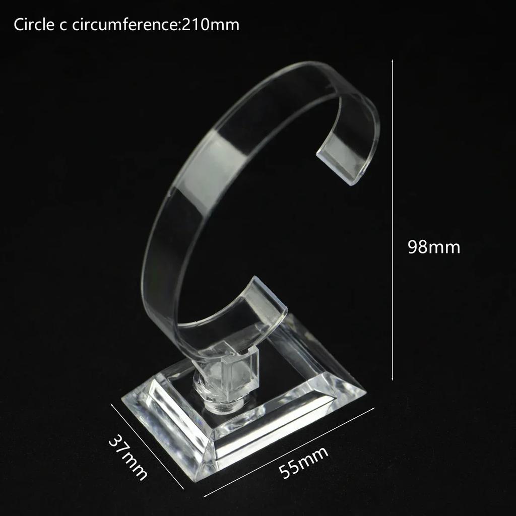 Clear Plastic Watch Box Jewelry Bangle Cuff Bracelet Watch Display Stand Holder Rack Case Watches Accessories