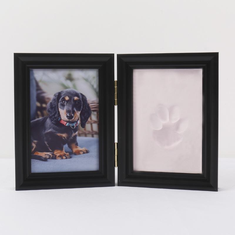 Porta-Retrato de Patinha de Pet Ornamento DIY com Argila