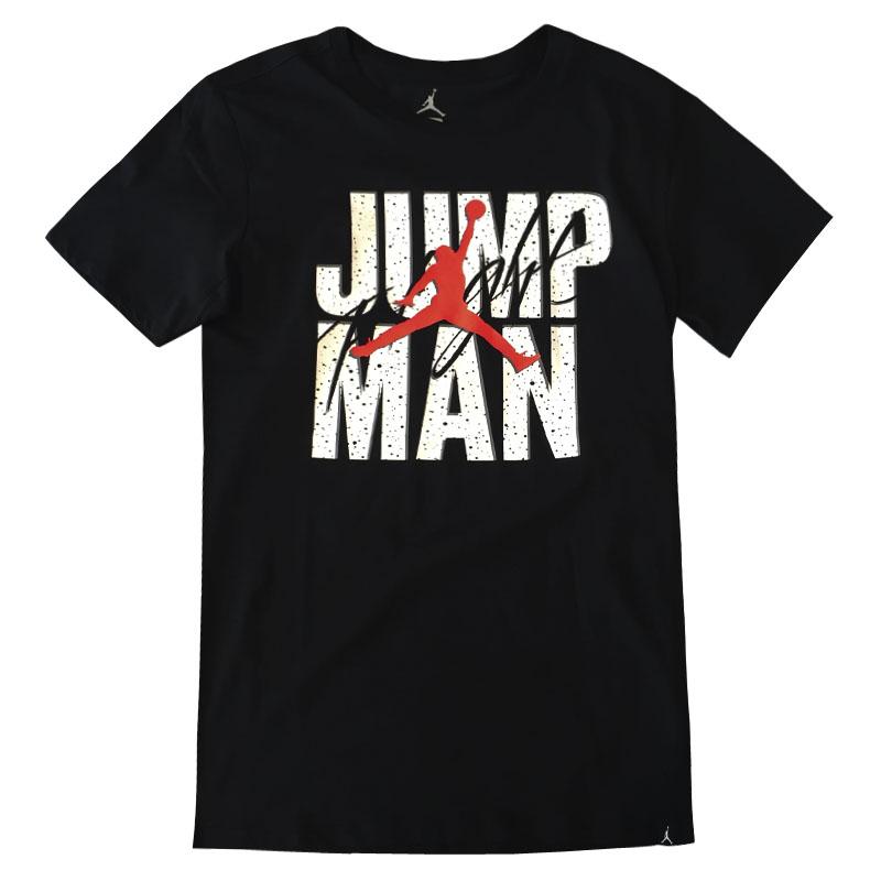 

Свободная футболка с короткими рукавами и круглым вырезом Jordan Alphabet, мужские топы, черные AH3936-010 L