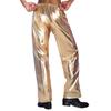Herren Metallic Jazz Dance Hosen Elastischer Bund Design Halloween Mottoparty Bühnenauftritt Hosen