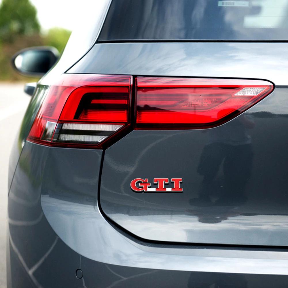 SGLMS1 For VW 3D ABS GTI Badge Car Front Grille Sticker Decoration Auto Refit Accessorie for Volkswagen VW Golf MK7 Beetle Touran GTI